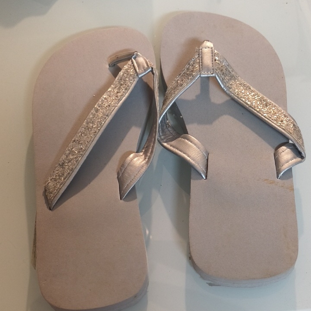 Elegant Silver Women's Flip Flops